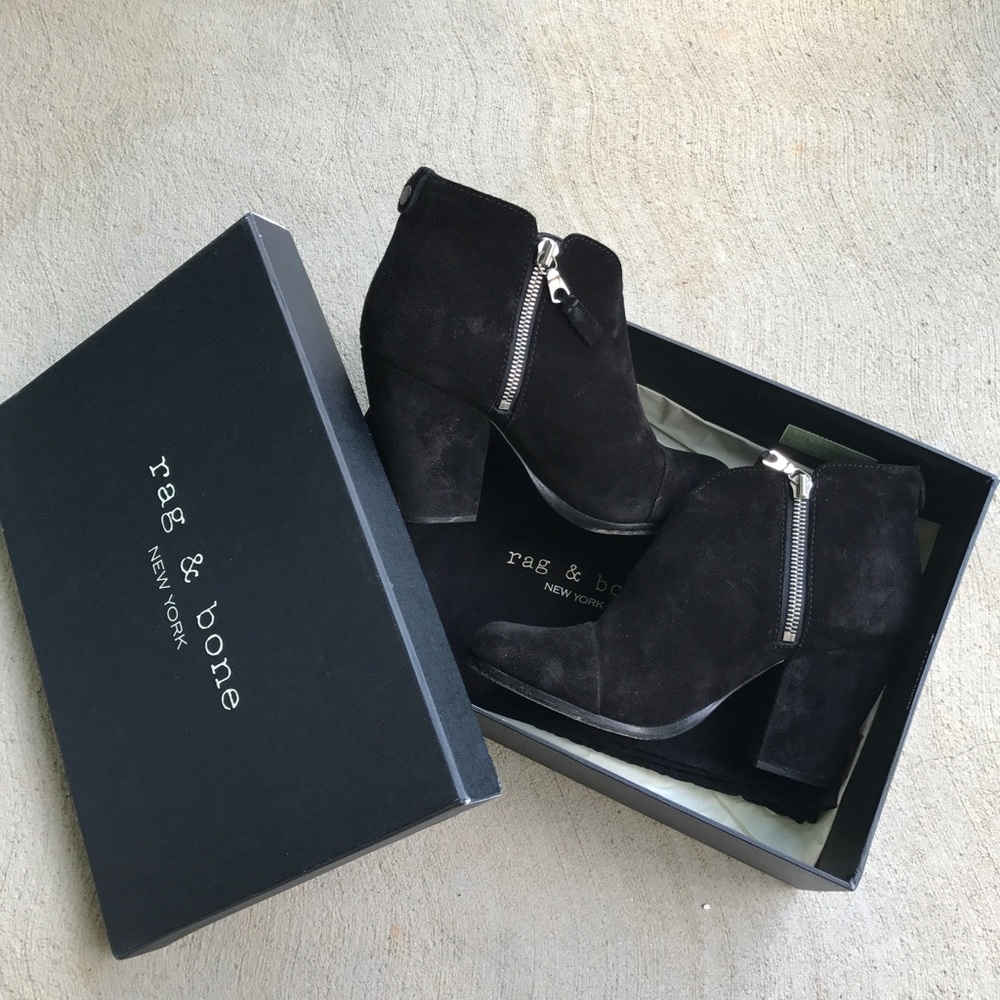Rag & Bone Margot Black Suede Booties